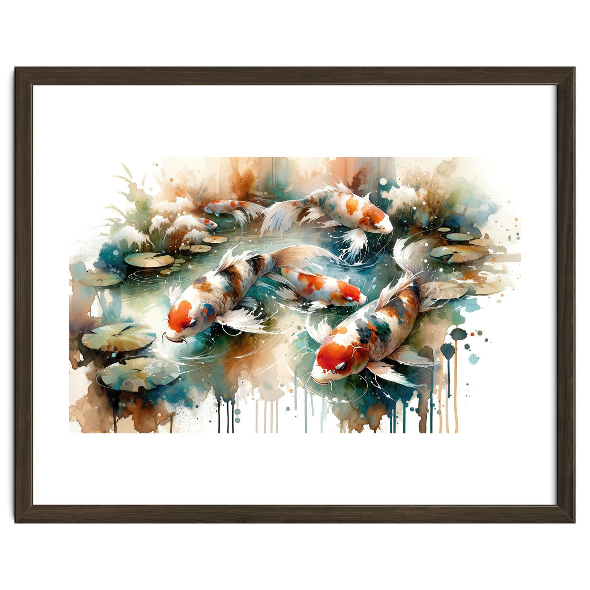 Colorful Koi Fish In Pond