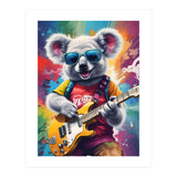 Koala Playing Guitar, Rock Graffiti (Print Only) thumbnail