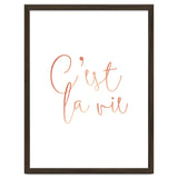 C'est la vie Rose Gold | Motivational Typography Quote Positivity | Handwritten Good Vibes Celebrate thumbnail