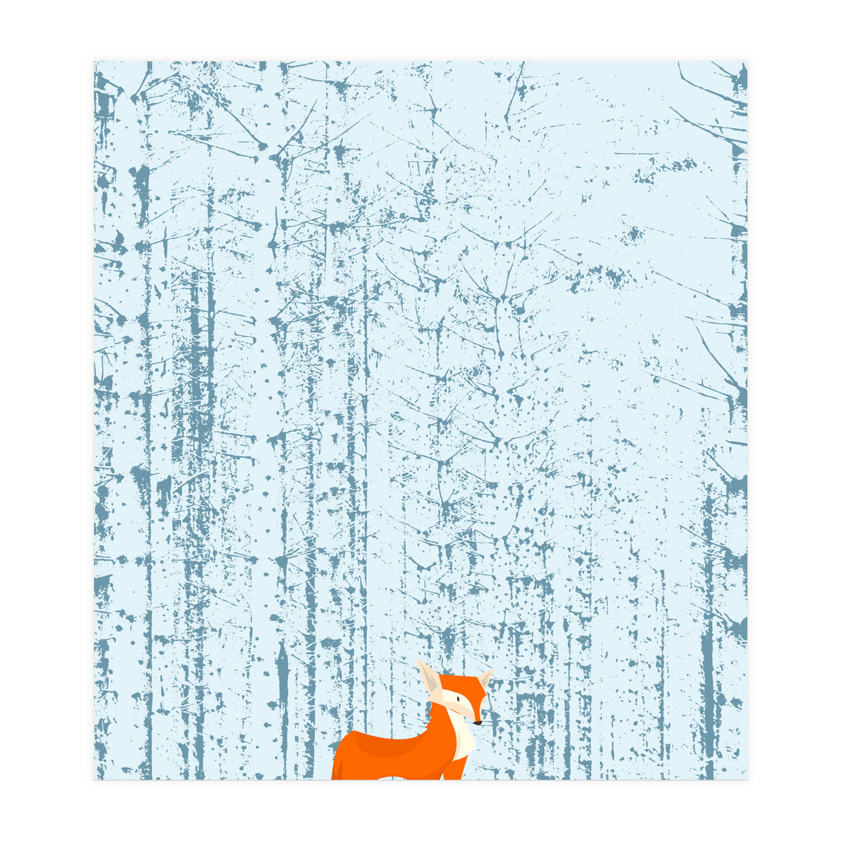Fox Lost In The Woods (Print Only)