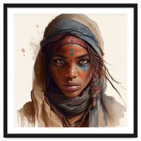 Watercolor Tuareg Woman #2