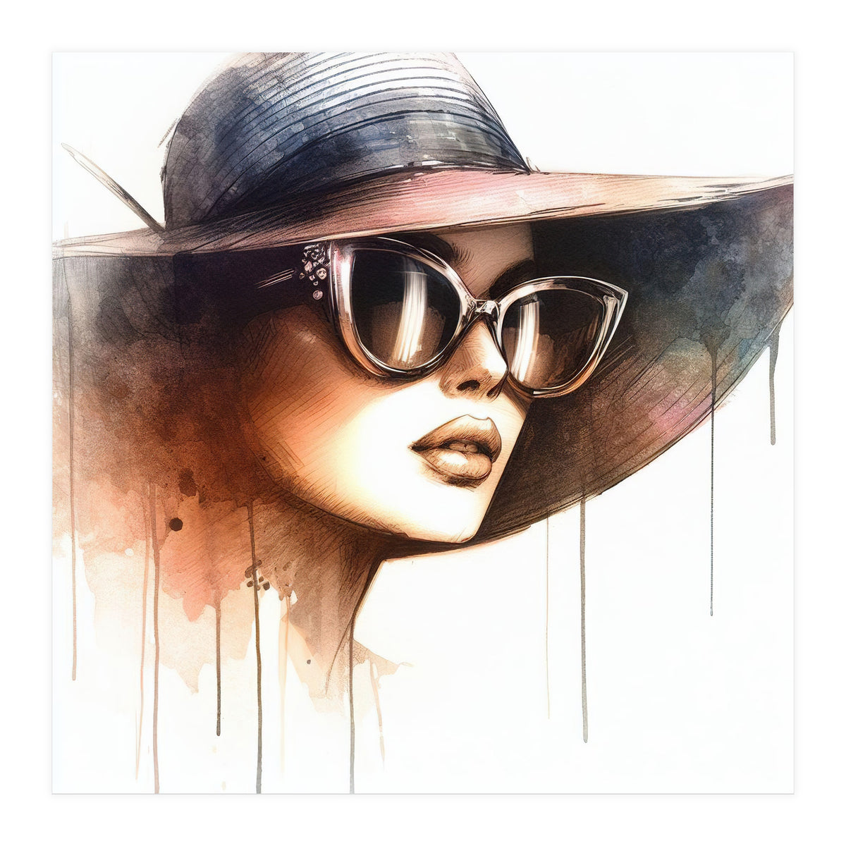 Watercolor Elegant Woman #2 (Print Only)