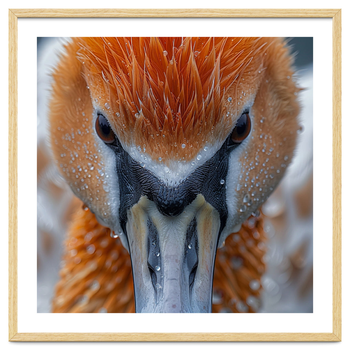 Close Up Of A Pelican's Beak With Water Droplets