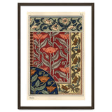 The poppy, Papaver somniferum, in stained glass, wallpaper, fabric and tile patterns. Lithograph ... thumbnail