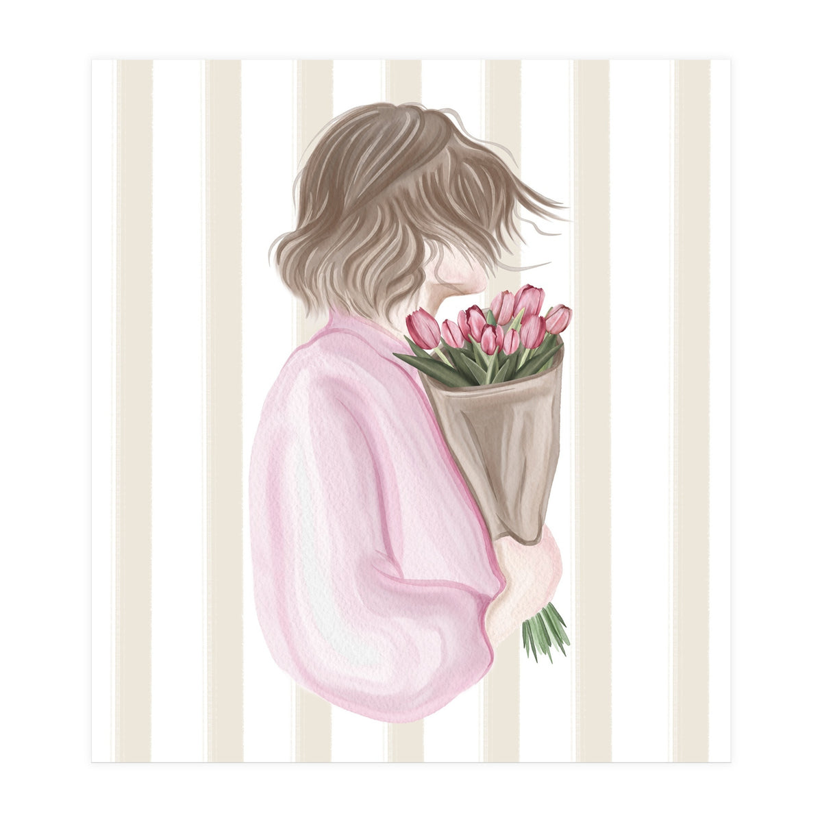 The Girl With The Tulips (Print Only)