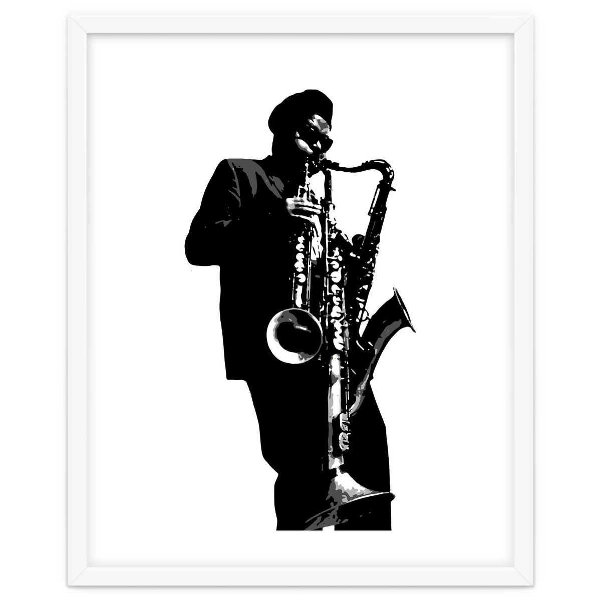 Rahsaan Roland Kirk Jazz Music Legend in Grayscale