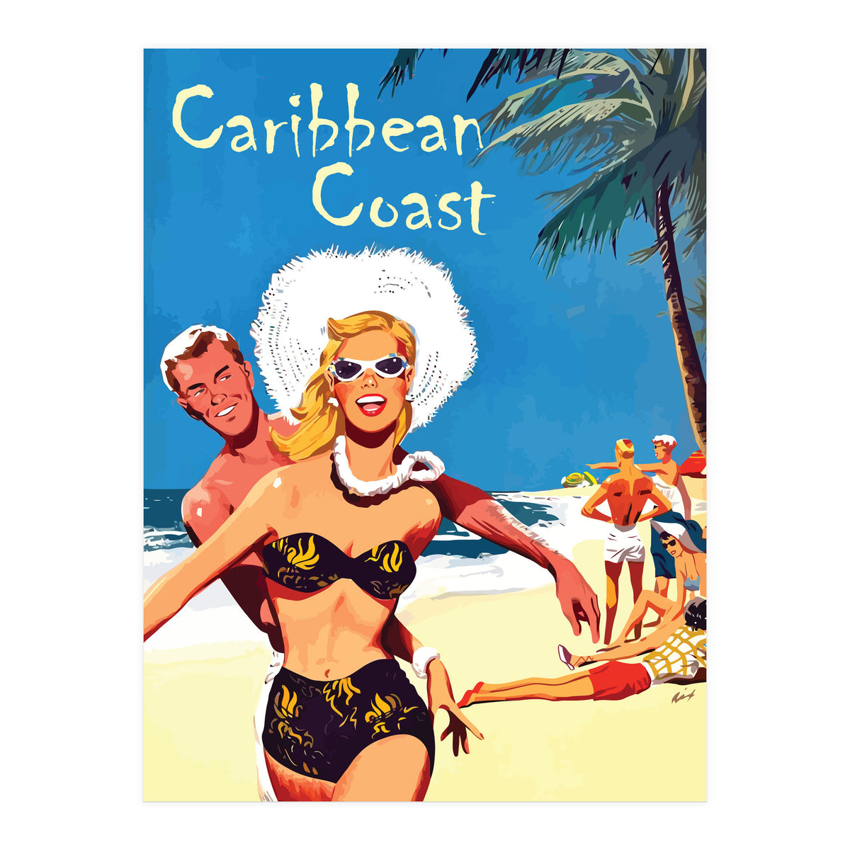 Chasing on a Caribbean Coast (Print Only)