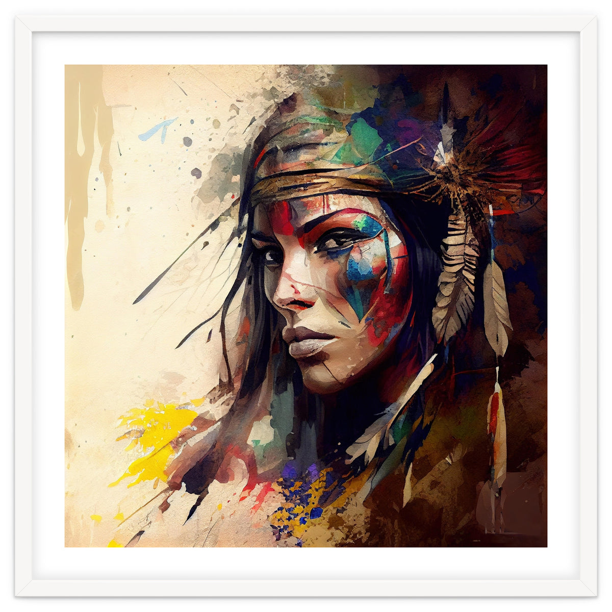 Powerful American Native Warrior Woman #4