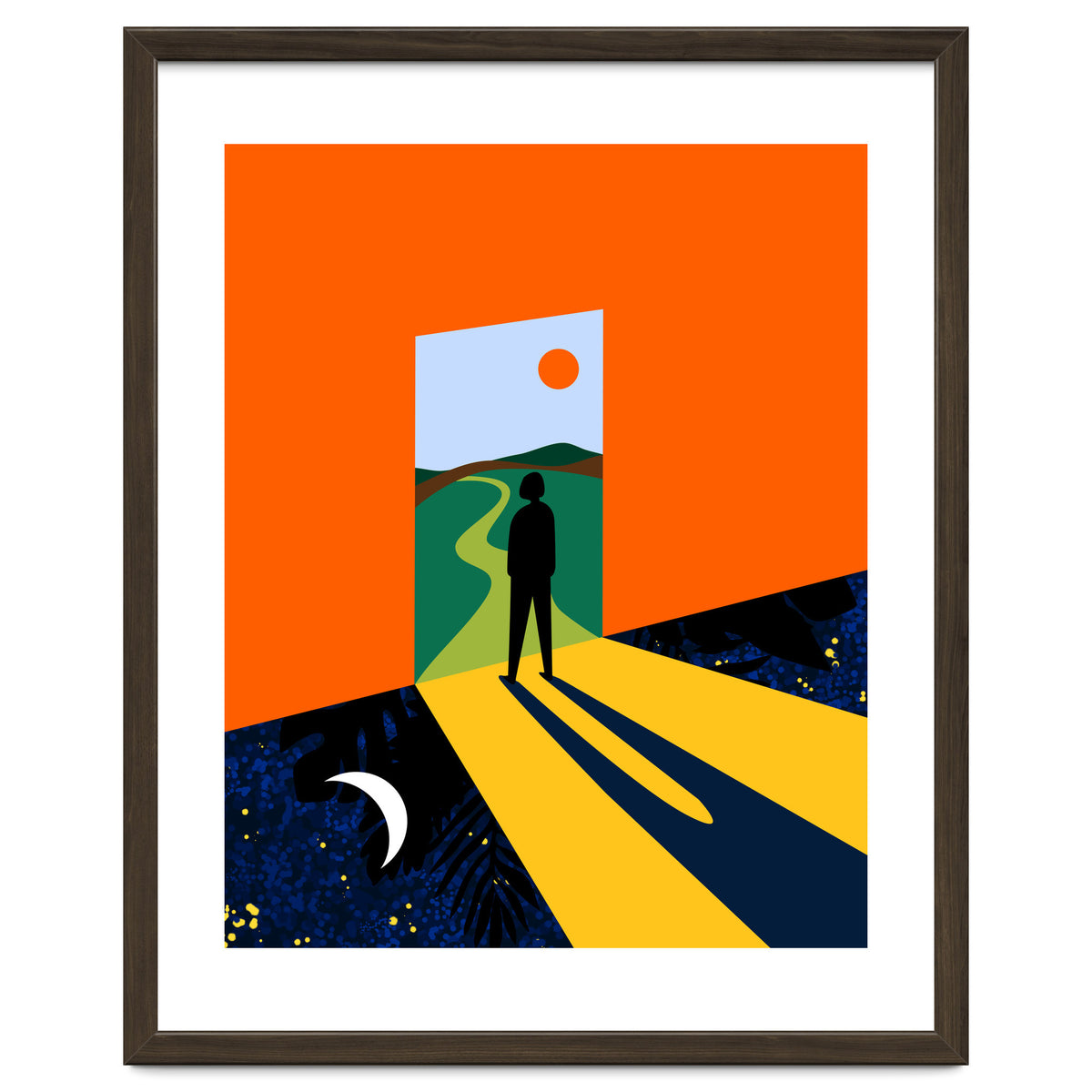 The Path Ahead, Abstract Concept Positivity Growth Mindset People, Eclectic Inspire Bohemian Contemporary Modern Pop Art