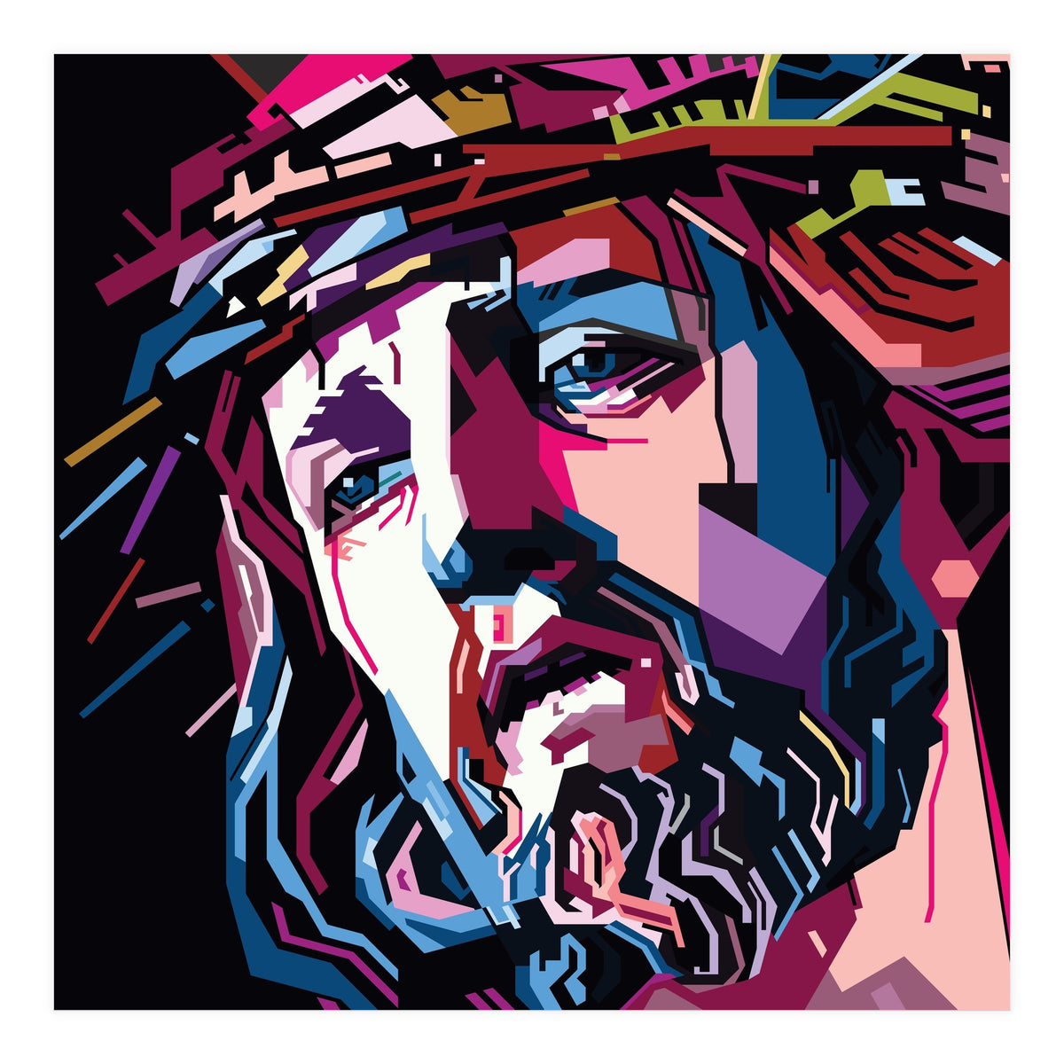 Jesus Christ Style WPAP (Print Only)