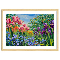 Vibrant Spring Meadow Oil Painting
