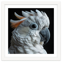White Cockatoo Parrot With Orange Crest