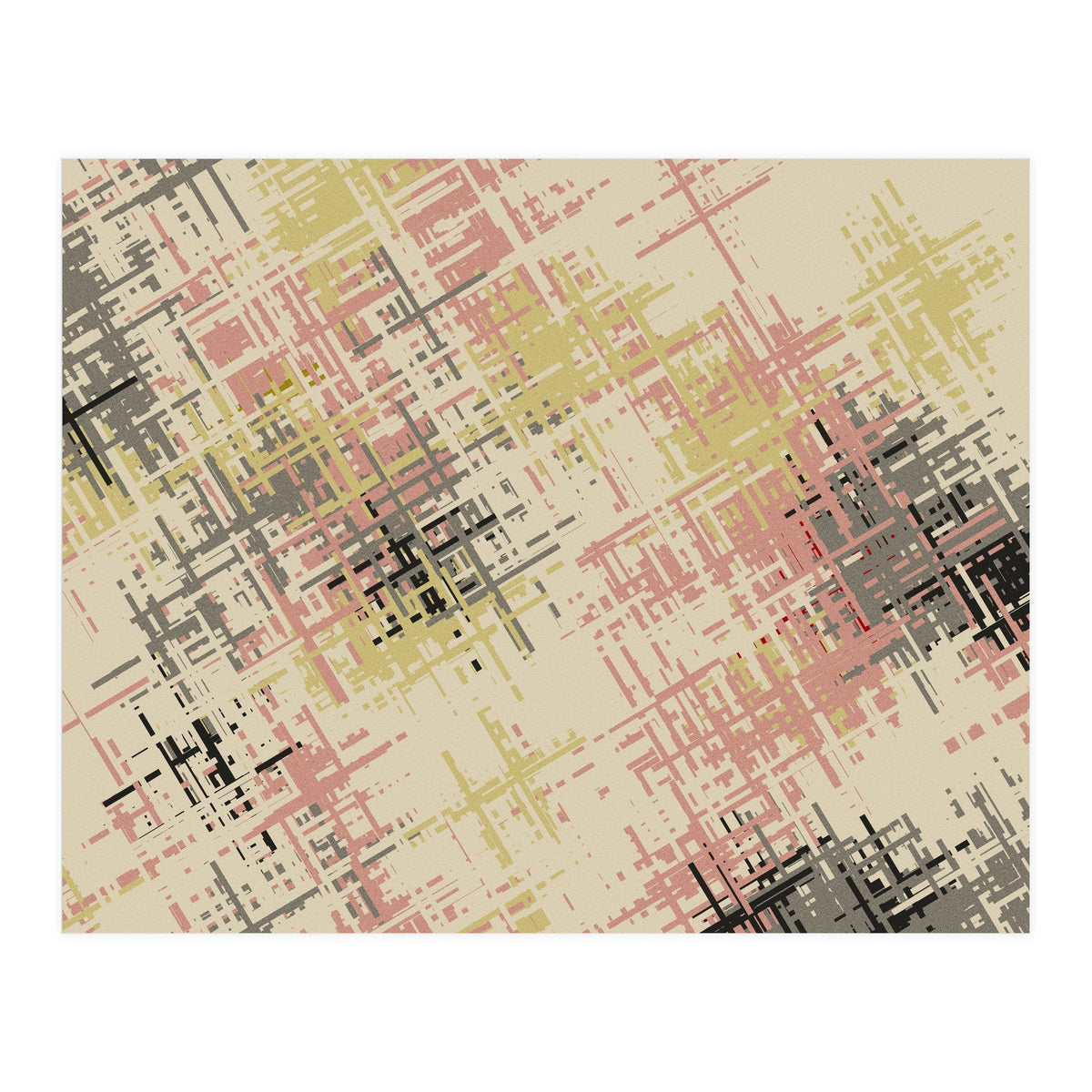 Geometric Cross Patterns Muted  (Print Only)