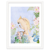White Cockatoo In Flower Jungle thumbnail