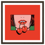 Pop Art Cherry Bold Lips With A Classic Design thumbnail