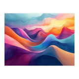 Vibrant Abstract Flowing Peaks Art (Print Only) thumbnail
