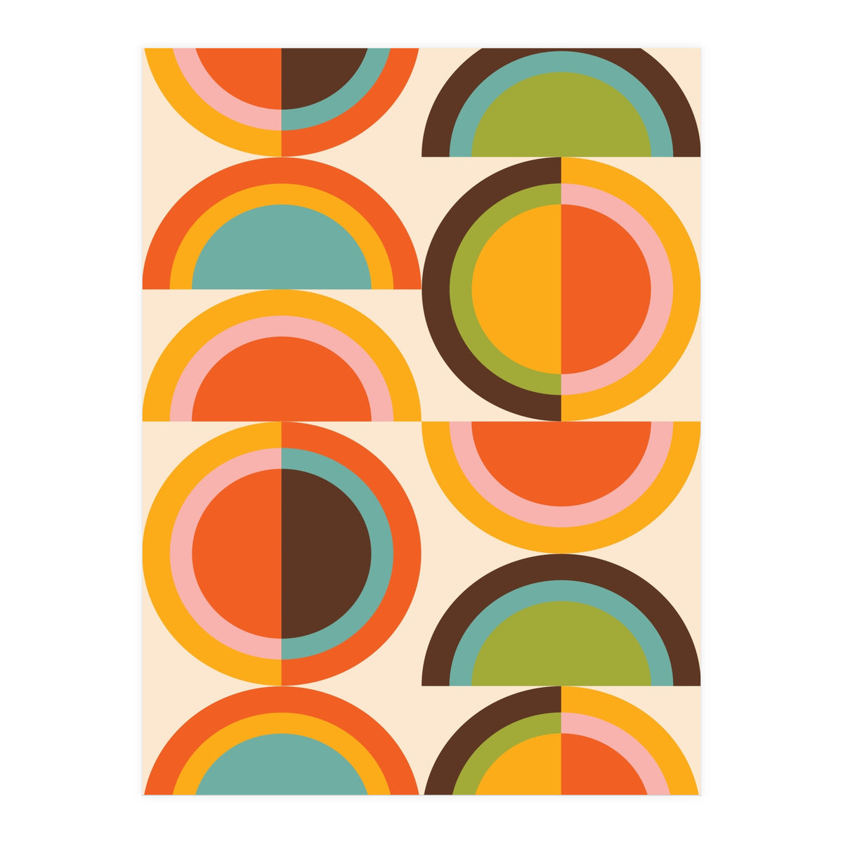 Bauhaus Geometric Rainbow (Print Only)