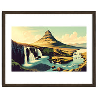 Vintage Iceland, Kirkjufell Mountain Poster