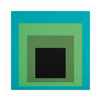 JOSEF ALBERS - HOMAGE TO THE SQUARE GREEN BLACK (Print Only)