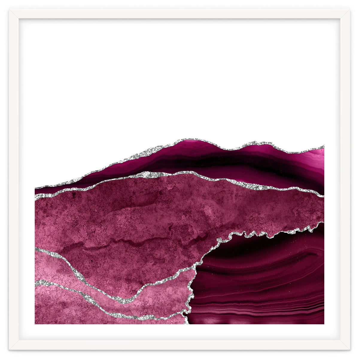 Burgundy & Silver Agate Texture 14