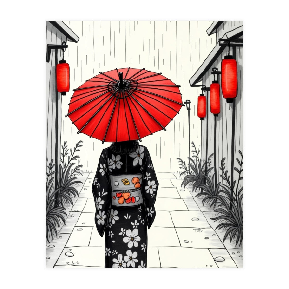 Red Umbrella (Print Only)
