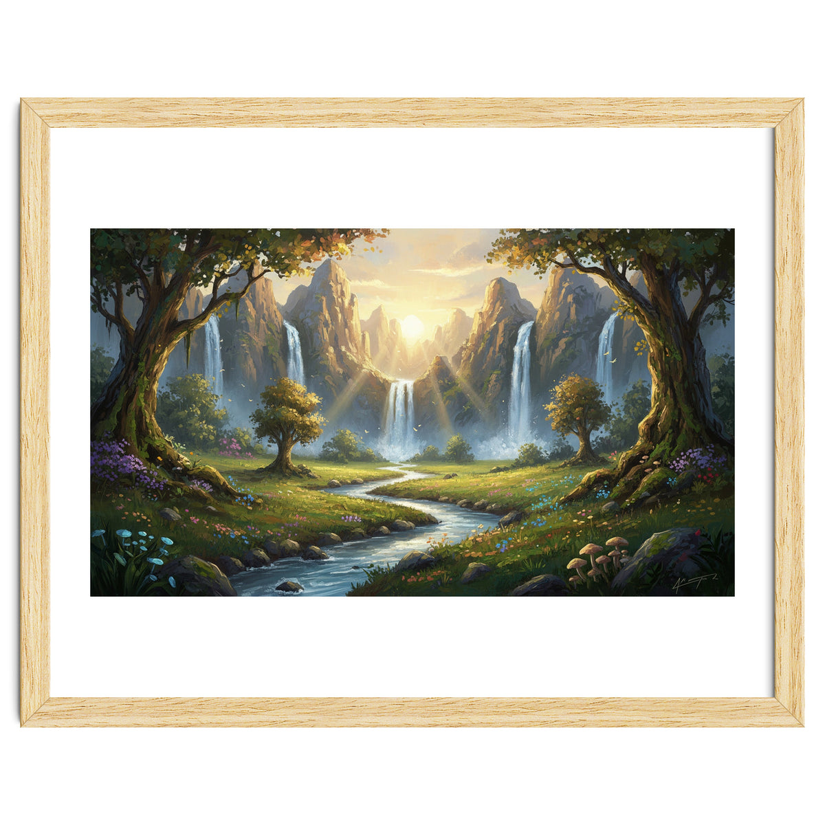 Enchanted Waterfall Meadow