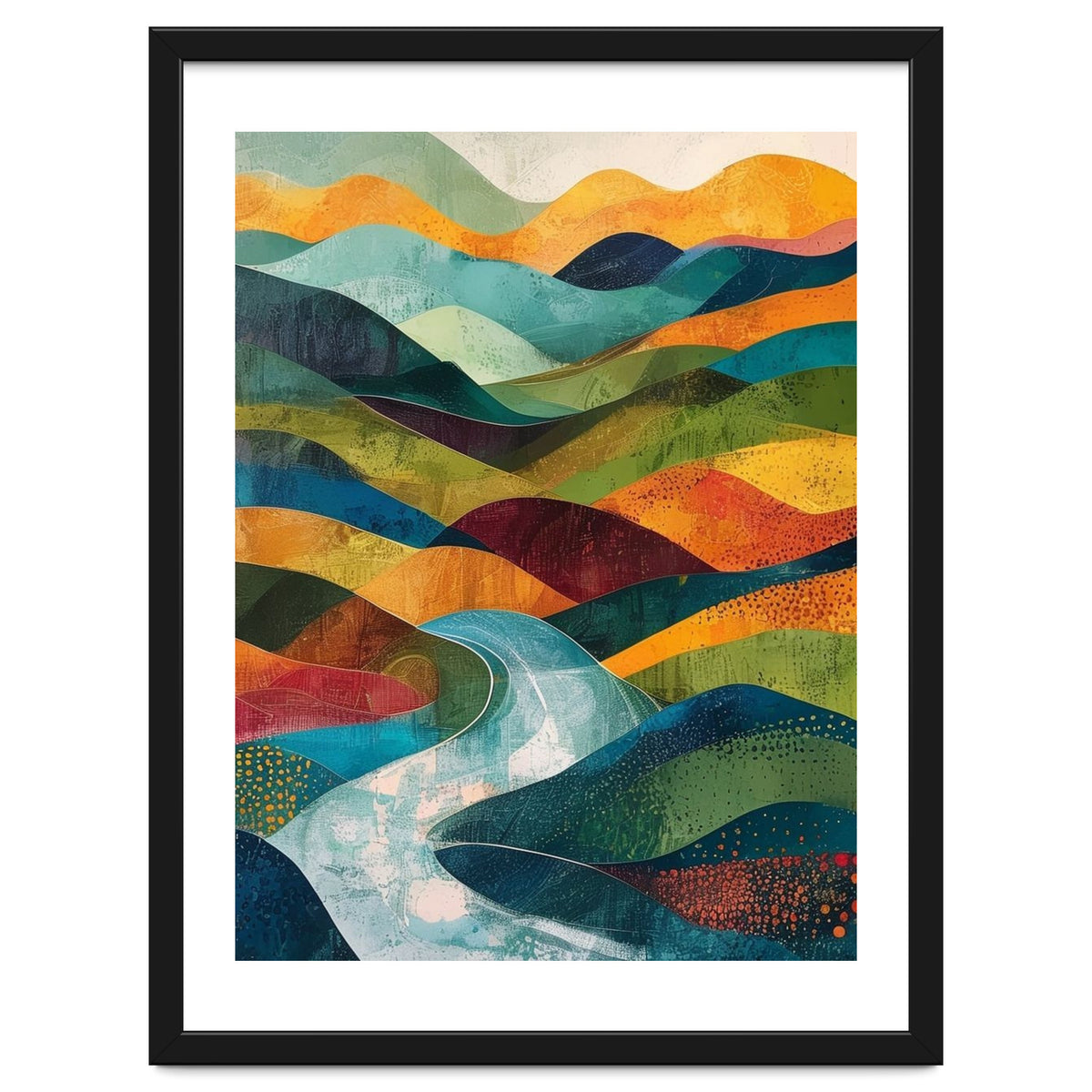 Abstract Rolling Hills Landscape