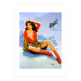 Pinup Girl Fell From A Wild Horse (Print Only) thumbnail