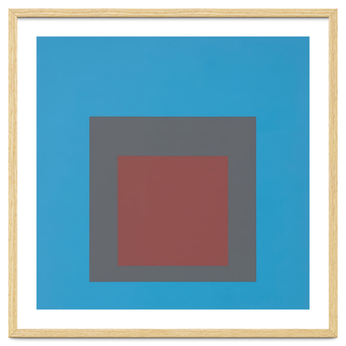 JOSEF ALBERS - HOMAGE TO THE SQUARE, BLUE, DARK RED