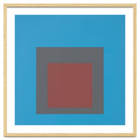 JOSEF ALBERS - HOMAGE TO THE SQUARE, BLUE, DARK RED