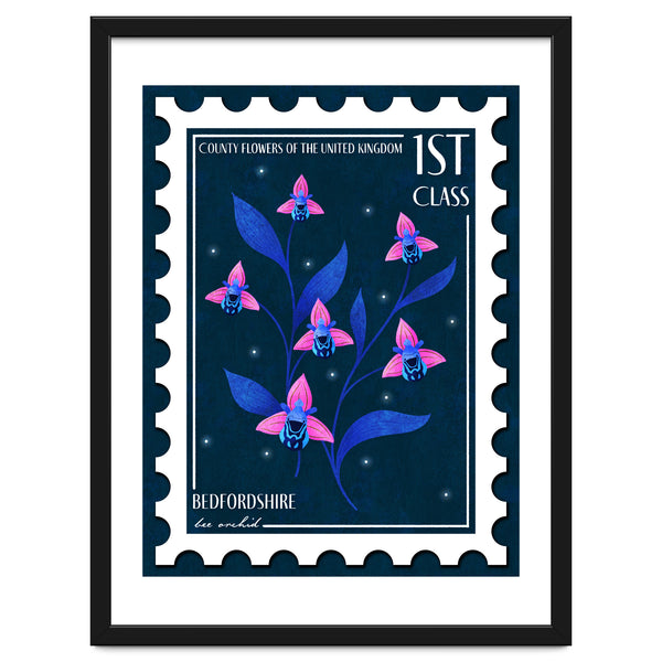 Bedfordshire Bee Orchid Postage Stamp
