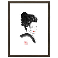 Geisha Face Red Lips