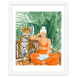 Jungle Vacay | Modern Bohemian Blonde Woman Tropical Travel | Leopard Wildlife Forest Reader thumbnail