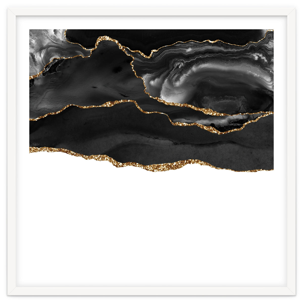 Black & Gold Agate Texture 05