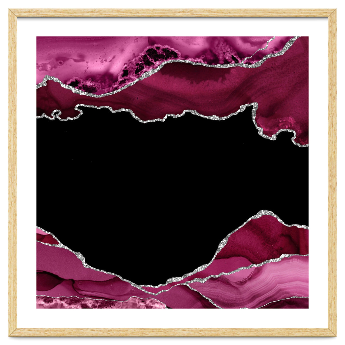 Burgundy & Silver Agate Texture 04