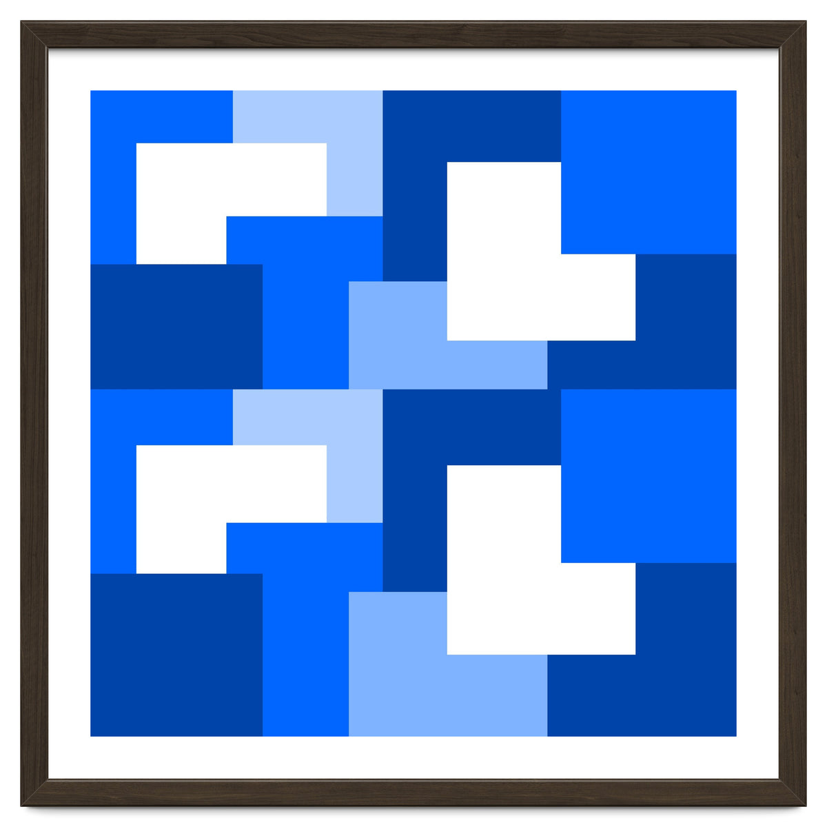 Blue Abstract Square Tiles