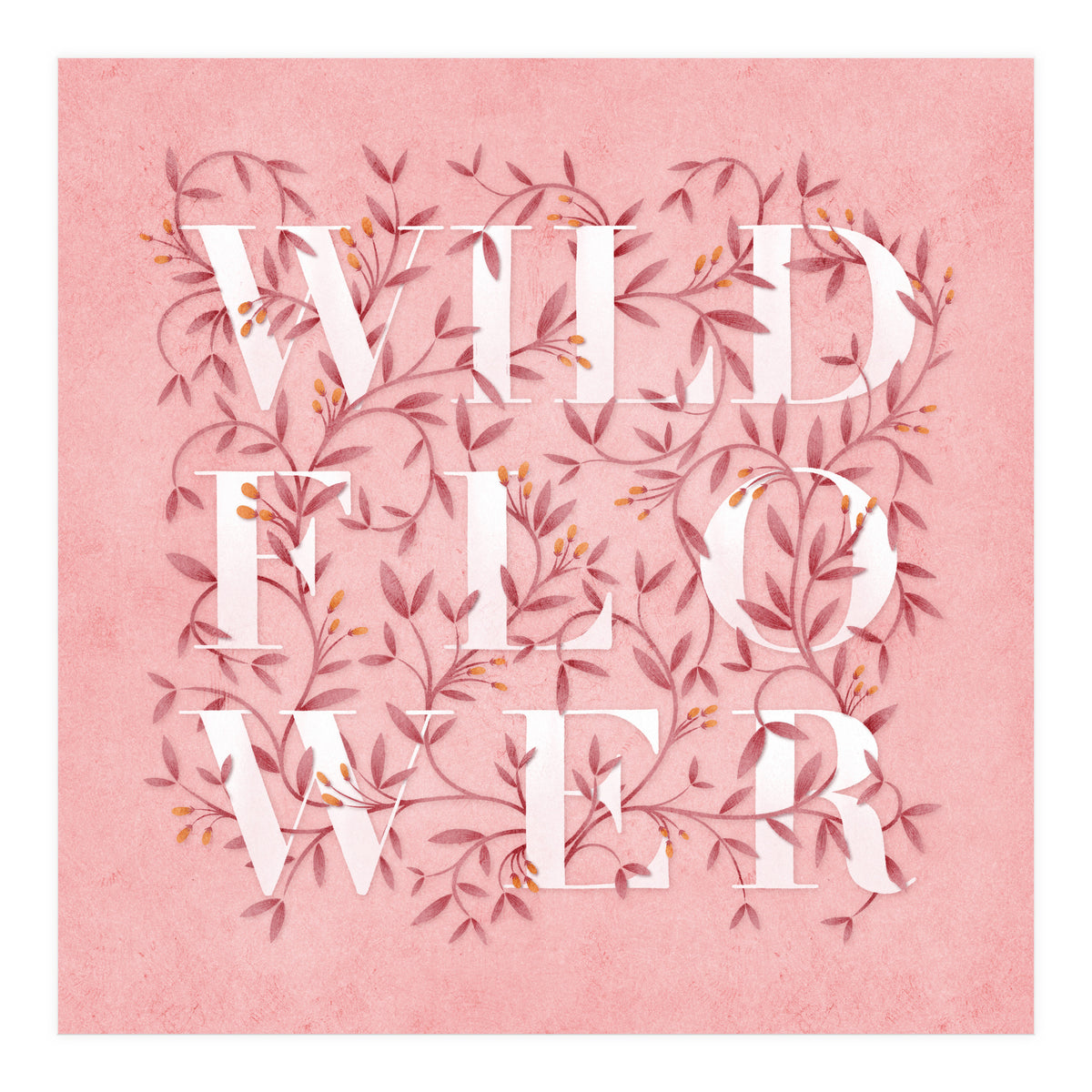 Wild Flower Typography (Print Only)
