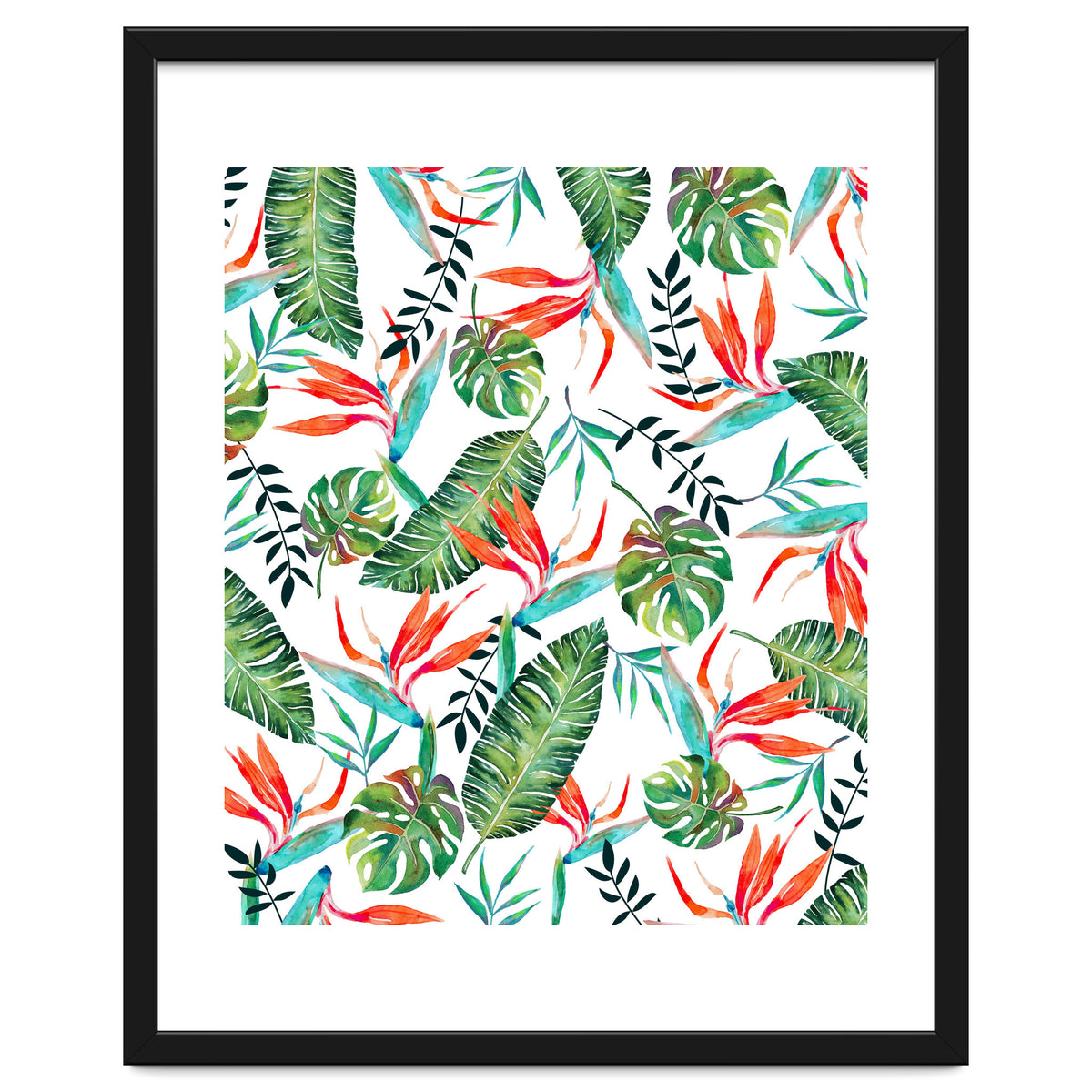 A New Paradise #Bird of paradise painted tropical art & pattern
