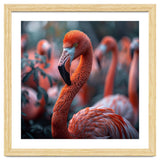 Beautiful Close Up Of A Pink Flamingo Bird thumbnail
