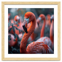 Beautiful Close Up Of A Pink Flamingo Bird