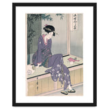 Kitagawa Utamaro (Copy) / 'Mujer sentada en una veranda', ca.  1798; 20th century, Japanese School. thumbnail