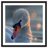Close Up Of A Swan With Water Droplets thumbnail