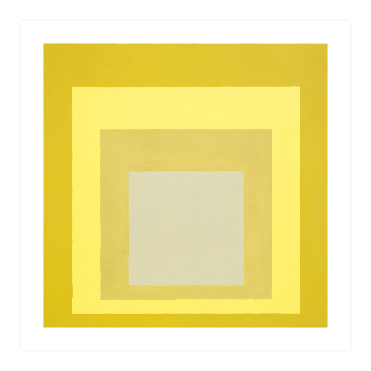 JOSEF ALBERS - HOMAGE TO THE SQUARE YELLOW WHITE (Print Only)