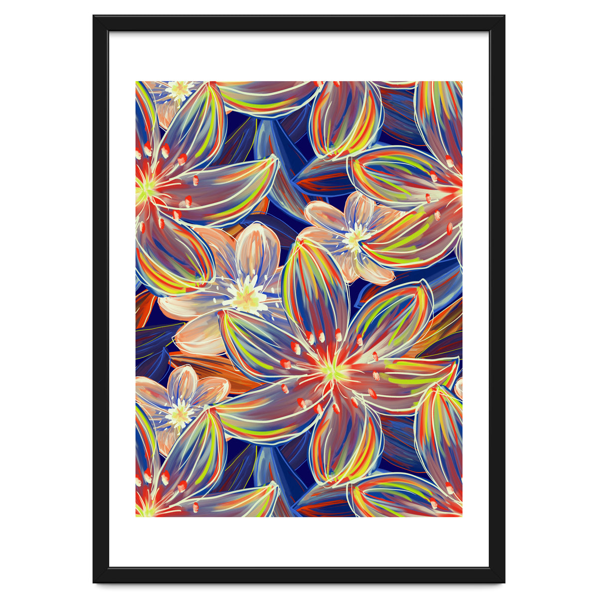 Fluo Bloom Orange & Blue