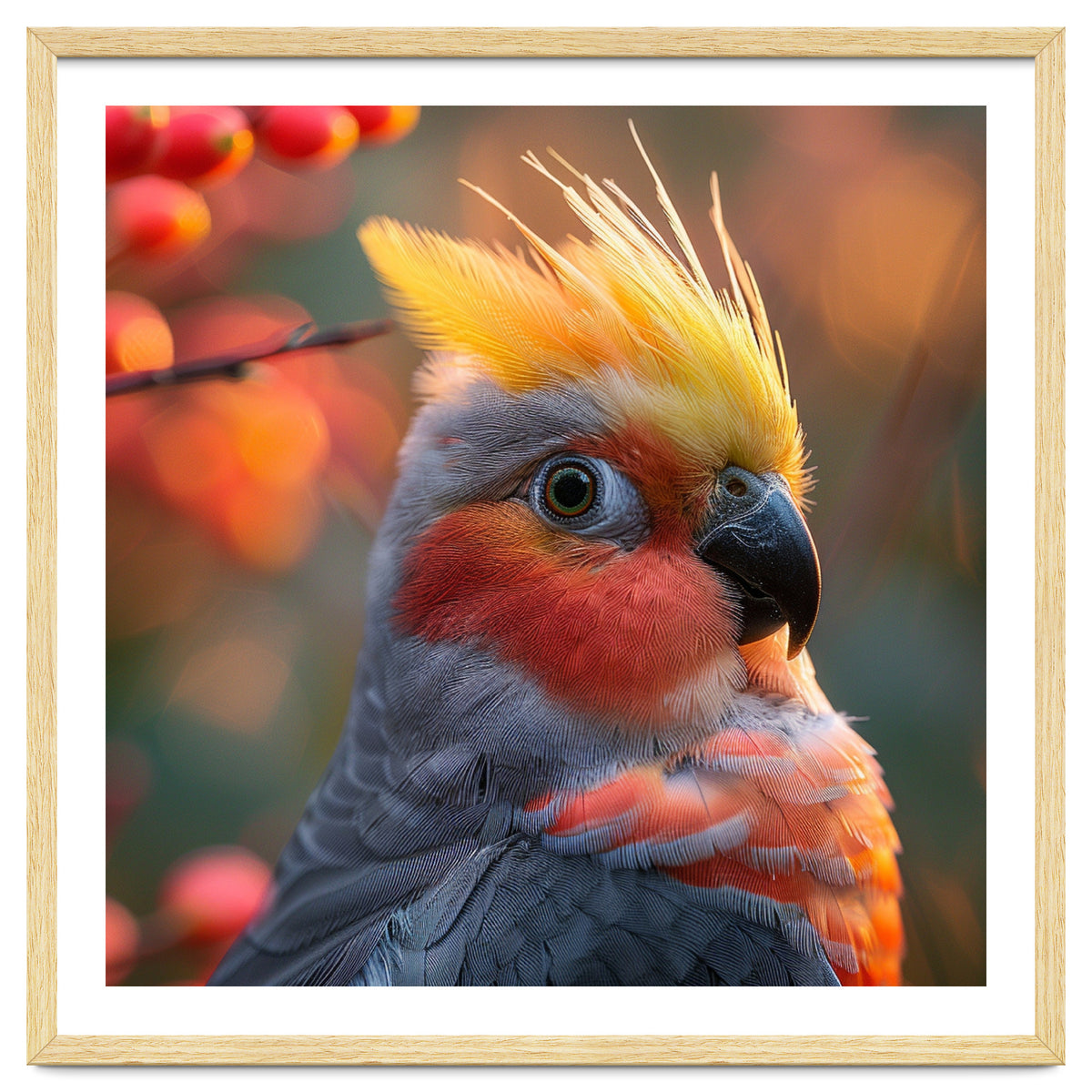 Close Up Portrait Of A Cockatiel Bird