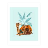 Camel Ride, Modern Bohemian Eclectic Animals, India Culture Travel Palm Desert Painting (Print Only) thumbnail