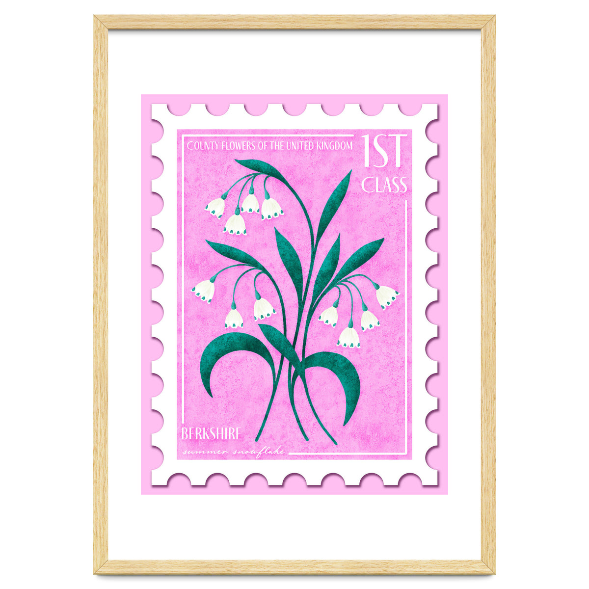 Berkshire Summer Snowflake Postage Stamp
