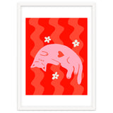 Pink Cat Wavy Background thumbnail