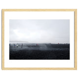 Tourists on the black sand beach - Iceland thumbnail