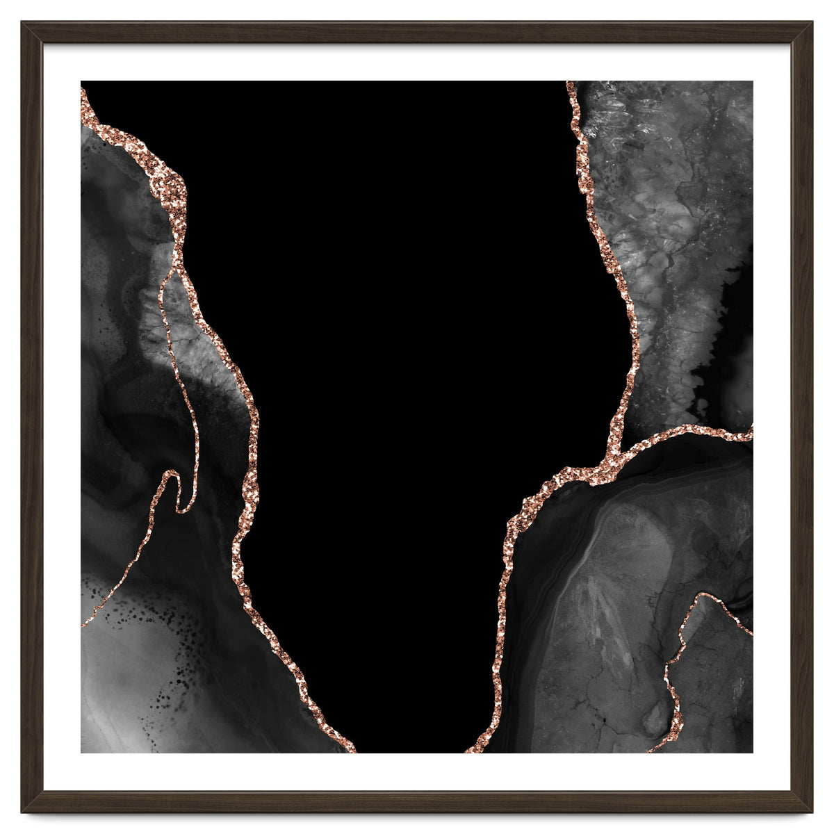 Black & Rose Gold Agate Texture 03